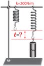 The physical task is to determine the change in the length of the spring as a result of the action of a metal cylinder